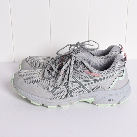 ASICS Women's GEL VENTURE 8 running shoes; gray, green, and pink; size 8.5 WIDE - Picture 10 of 10